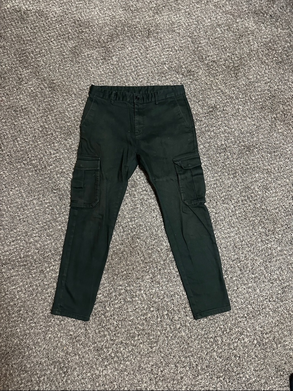 Zara Men's Dark Green Cargo Pants